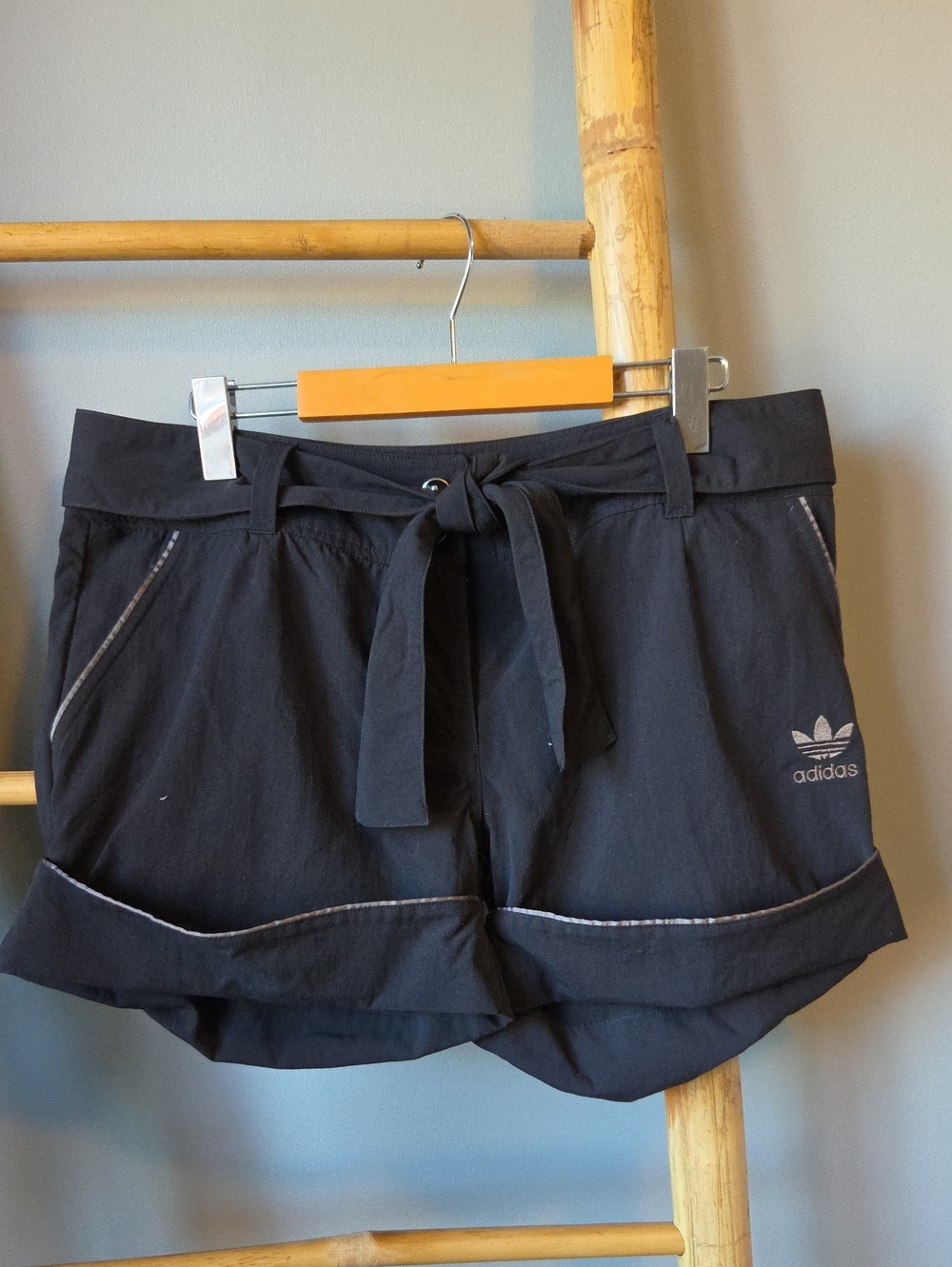 adidas Tie-Waist Cuffed Bermuda Shorts